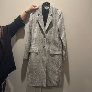 WAYF SNAKESKIN LONG COAT